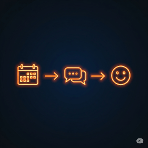 SMS automation flow diagram